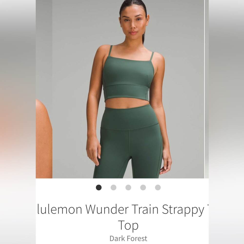 Dark Forest Lululemon Wunder Train Strappy Top